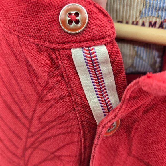 Tommy Bahama Red Santiago MLB Washington Nationals 100% Cotton Polo Shirt Large - Picture 7 of 12